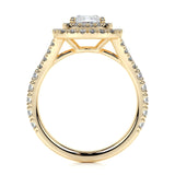 1.0 CT Cushion Double Halo CVD D/VS1 Diamond Engagement Ring 13