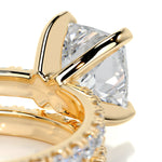 1.50 CT Princess Solitaire CVD F/VS Diamond Bridal Ring Set 10
