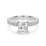 1.0 CT Princess Solitaire CVD D/VS1 Diamond Engagement Ring 1