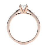 0.82 CT Oval Solitaire CVD F/VS2 Diamond Engagement Ring 12