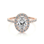 1.0 CT Oval Halo CVD F/VS2 Diamond Engagement Ring 12