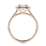 1.0 CT Oval Halo CVD F/VS2 Diamond Engagement Ring 15