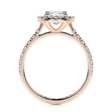 1.0 CT Oval Halo CVD F/VS2 Diamond Engagement Ring 15