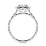 1.0 CT Oval Halo CVD F/VS2 Diamond Engagement Ring 4