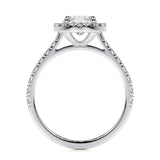 1.0 CT Oval Halo CVD F/VS2 Diamond Engagement Ring 4