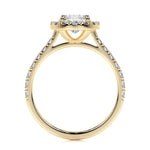 1.0 CT Oval Halo CVD F/VS2 Diamond Engagement Ring 10