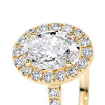 1.0 CT Oval Halo CVD F/VS2 Diamond Engagement Ring 8