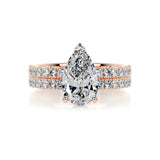 2.0 CT Pear Solitaire CVD F/VS Diamond Bridal Set 13