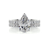 2.0 CT Pear Solitaire CVD F/VS Diamond Bridal Set 1