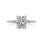 2 CT Radiant Solitaire CVD F/VS2 Diamond Engagement Ring 1