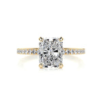 2 CT Radiant Solitaire CVD F/VS2 Diamond Engagement Ring 5