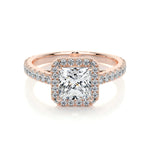 1.20 CT Princess Halo CVD E/VS2 Diamond Engagement Ring 16