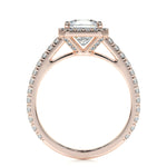 1.20 CT Princess Halo CVD E/VS2 Diamond Engagement Ring 17