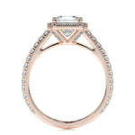 1.20 CT Princess Halo CVD E/VS2 Diamond Engagement Ring 17
