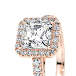 1.20 CT Princess Halo CVD E/VS2 Diamond Engagement Ring 14