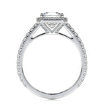 1.20 CT Princess Halo CVD E/VS2 Diamond Engagement Ring 7
