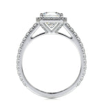 1.20 CT Princess Halo CVD E/VS2 Diamond Engagement Ring 7