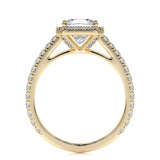 1.20 CT Princess Halo CVD E/VS2 Diamond Engagement Ring 12
