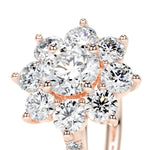 0.80 CT Round Floral Halo CVD H/SI1 Diamond Engagement Ring 14