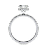 1.0 CT Round Hidden Halo CVD D/VS2 Diamond Engagement Ring 5