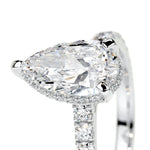 1.50 CT Pear Hidden Halo CVD E/VS2 Diamond Engagement Ring 5