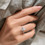 1.50 CT Pear Hidden Halo CVD E/VS2 Diamond Engagement Ring 4