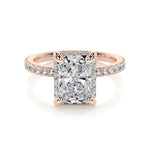 2.0 CT Radiant Hidden Halo CVD E/VS2 Diamond Engagement Ring 10