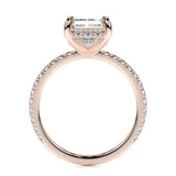 2.0 CT Radiant Hidden Halo CVD E/VS2 Diamond Engagement Ring 14