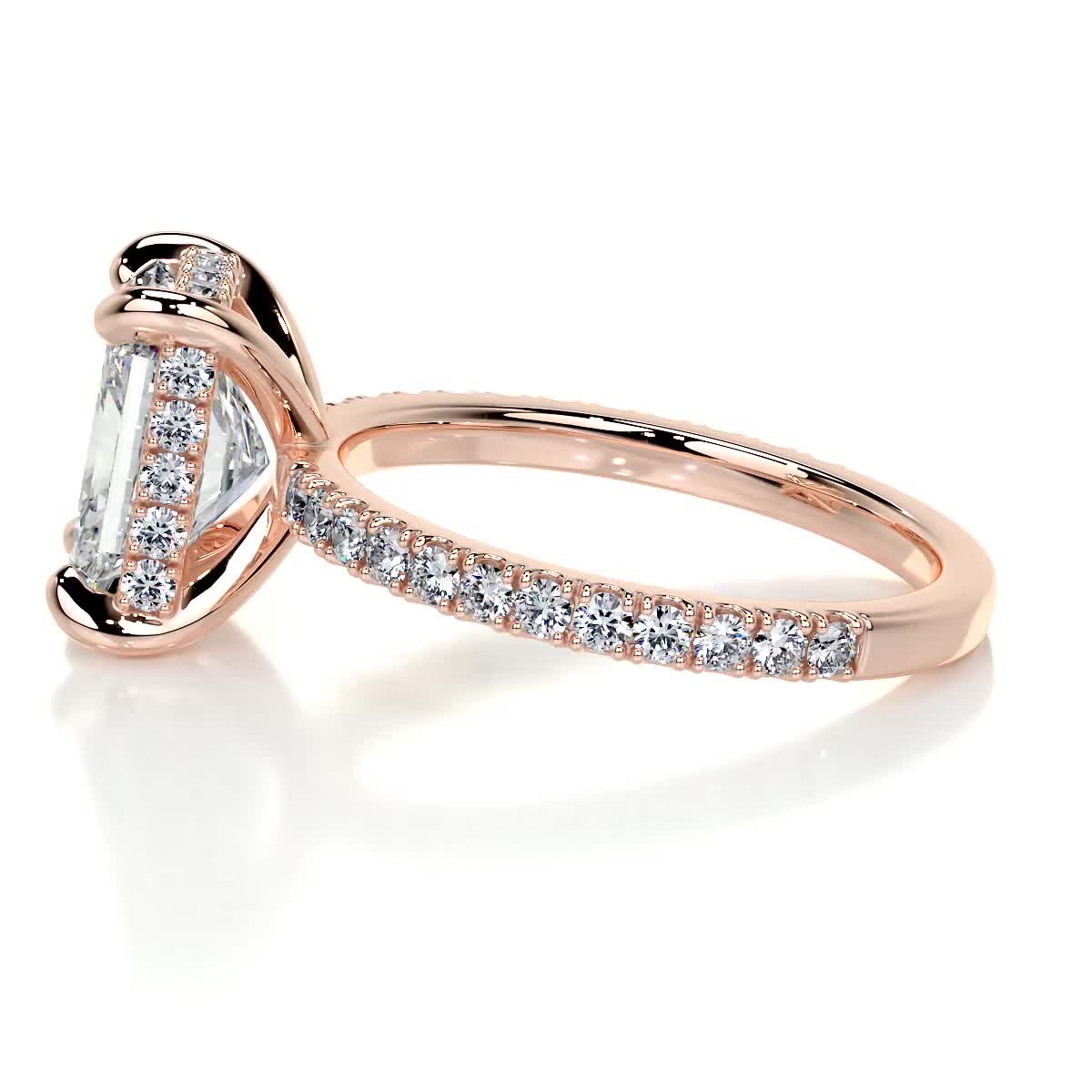 2.0 CT Radiant Hidden Halo CVD E/VS2 Diamond Engagement Ring 13