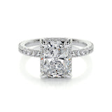 2.0 CT Radiant Hidden Halo CVD E/VS2 Diamond Engagement Ring 1
