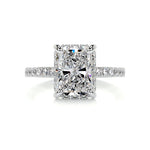2.0 CT Radiant Hidden Halo CVD E/VS2 Diamond Engagement Ring 1