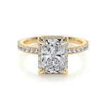 2.0 CT Radiant Hidden Halo CVD E/VS2 Diamond Engagement Ring 7