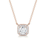 1.0 CT Round Halo CVD F/VS Diamond Necklace 10