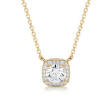 1.0 CT Round Halo CVD F/VS Diamond Necklace 6