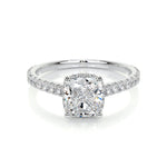 1.50 CT Cushion Hidden Halo CVD E/VS2 Diamond Engagement Ring 1