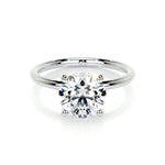 2.0 CT Round Solitaire CVD E/VS2 Diamond Engagement Ring 1
