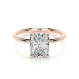 2.0 CT Radiant Solitaire CVD E/VS2 Diamond Engagement Ring 11