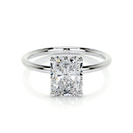 2.0 CT Radiant Solitaire CVD E/VS2 Diamond Engagement Ring 1