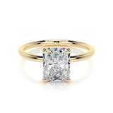 2.0 CT Radiant Solitaire CVD E/VS2 Diamond Engagement Ring 7