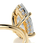 2.0 CT Pear Hidden Halo CVD E/VS2 Diamond Engagement Ring 11