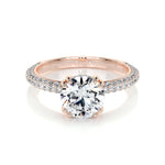 2.0 CT Round Hidden Halo CVD E/VS1 Diamond Engagement Ring 13