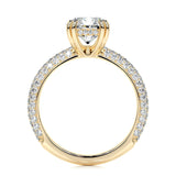 2.0 CT Round Hidden Halo CVD E/VS1 Diamond Engagement Ring 9