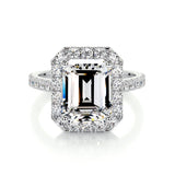 1.50 CT Emerald Halo CVD D/VS1 Diamond Engagement Ring 1
