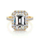 1.50 CT Emerald Halo CVD D/VS1 Diamond Engagement Ring 7