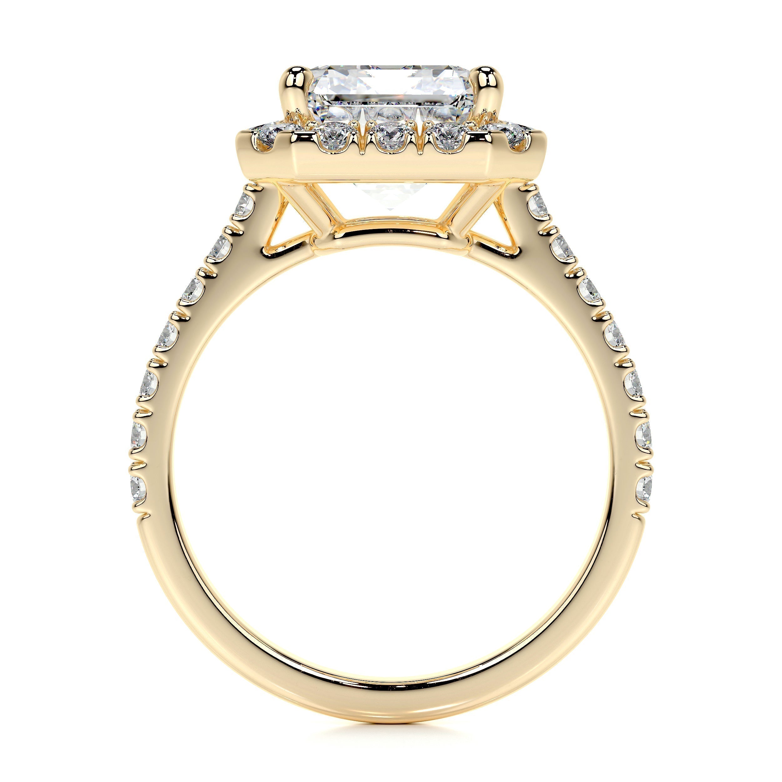1.50 CT Emerald Halo CVD D/VS1 Diamond Engagement Ring 16