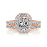 1.50 CT Radiant Halo CVD F/VS Diamond Bridal Ring Set 11