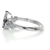 1.0 CT Pear Cluster CVD E/VS2 Diamond Engagement Ring 4