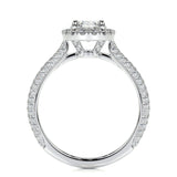 1.50 CT Oval Halo CVD F/VS2 Diamond Engagement Ring 5
