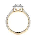 1.50 CT Oval Halo CVD F/VS2 Diamond Engagement Ring 9