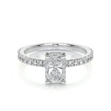 1.05 CT Radiant Hidden Halo CVD E/VS2 Diamond Engagement Ring 1